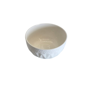 Bol Ceramic cu Bordură Dantelată 12.7CM, Bol pentru Servire și Desert, Design Elegant 5 Inch