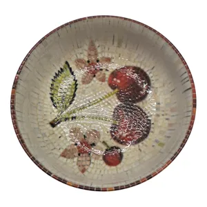 Bol din Ceramică cu Design cu Cireșe, 6 inch, 15 cm, Elegant pentru Servire și Masă