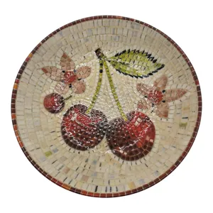 Bol din Ceramică cu Design cu Cireșe, 8 inch, 20 cm, Elegant pentru Servire și Masă