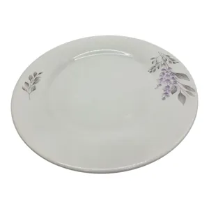 Farfurie Ceramică 25 cm (10"), Model Floral Elegant, pentru Servire și Masă