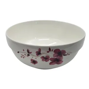 Bol Ceramică cu Orhidee, 20 cm (8"), Model Floral Elegant, pentru Servire