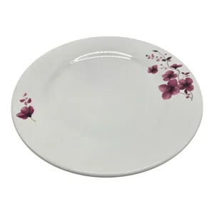 Farfurie Ceramică cu Orhidee, 25 cm (10"), Model Floral Elegant, pentru Servire