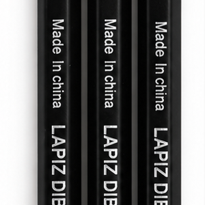 Set 3 Creioane Grafit 4B, Hexagonale, Negre, pentru Desen și Schițe