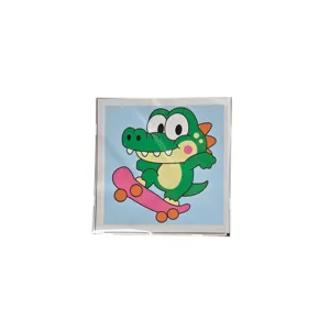 Tablou Mozaic Creativ cu Pompoane din Bumbac 17 × 17 cm pentru Copii