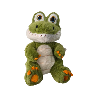 Jucărie Dinozaur de Pluș, 40 cm, Model Verde cu Burtică Albă, Moale și Pufoasă, Animal de Pluș pentru Copii