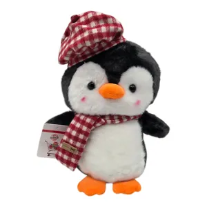 Jucărie Pinguin de Pluș cu Eșarfă, Moale și Drăgălaș pentru Copii