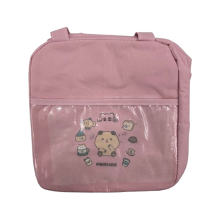 Geantă Termică pentru Copii, 17 x 28 x 13 cm, cu Mânere de Transport, Buzunar Frontal Transparent și Imprimeuri Diverse, pentru Păstrarea Alimentelor