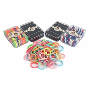 Set 60 Elastice de Păr Colorate, Benzi Elastice fără Metal, Accesorii pentru Coafuri Zilnice, Disponibil în Mai Multe Culori