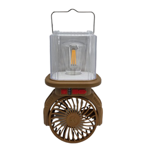 Lampă de Camping Multifuncțională cu Ventilator Portabil și Panou Solar, Acumulator 2400 mAh, Iluminare LED pentru Camping, Pescuit și Activități Outdoor