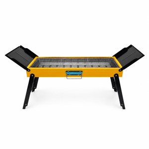 Grătar Portabil Pliabil 88 x 22 x 32 cm, Grătar Metalic pentru Camping, Picnic și Activități în Aer Liber