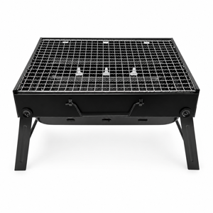 Mini Grătar Pliabil din Oțel Negru BBQ DUOGUO 35 x 27 x 19,5 cm, Portabil pentru Camping, Picnic și Grădină