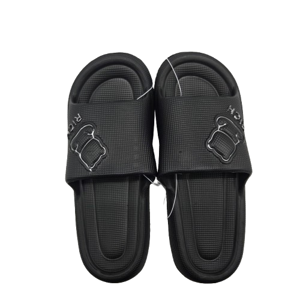 Papuci de Bărbați Tip Șlapi, Mărimi 40-45, Culoare Neagră, Talpă Confortabilă, Model Casual pentru Casă și Exterior