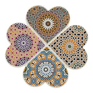 Suport Decorativ 20 x 20 cm cu Model Mozaic Multicolor, Design Elegant pentru Masă și Bucătărie