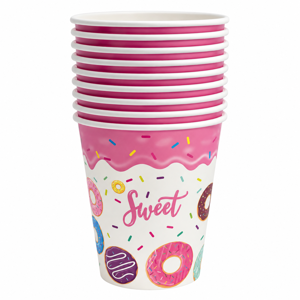 Set 10 Pahare din Carton pentru Petreceri și Băuturi, Capacitate 250 ml