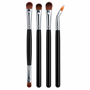 Set 4 Pensule Profesionale pentru Machiaj, Aplicare și Estompare Produse Cosmetice, pentru Ochi și Ten