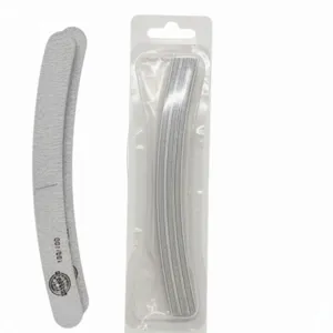 Set 2 Pile Profesionale pentru Unghii 178 x 19 mm, Formă Curbată, pentru Manichiură și Pedichiură