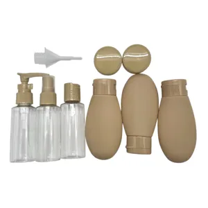 Set Recipiente din Plastic 60 ml, pentru Cosmetice și Produse de Îngrijire Personală, Reutilizabile, Ideale pentru Călătorii și Depozitare