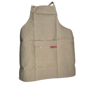 Șorț de Lucru cu 3 Catarame și Buzunare Frontale, Bretele Reglabile, Protecție pentru Atelier, Bucătărie și Activități Profesionale, Bej