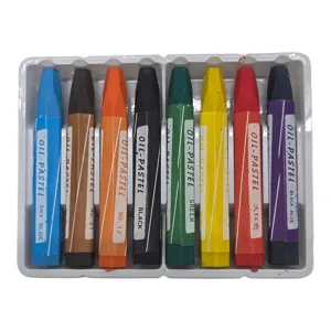 Set 8 Creioane Cerate Colorate, Culori Diverse, pentru Desen, Colorat și Activități Creative, Rechizite Școlare pentru Copii
