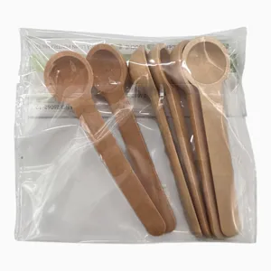 Set 6 Mini Lingurițe din Lemn pentru Condimente și Sare, 10 cm