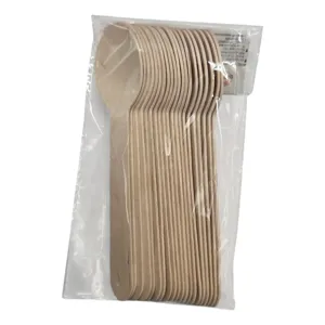 Set 20 Lingurițe din Lemn, 16 cm, pentru Deserturi, Aperitive și Servire