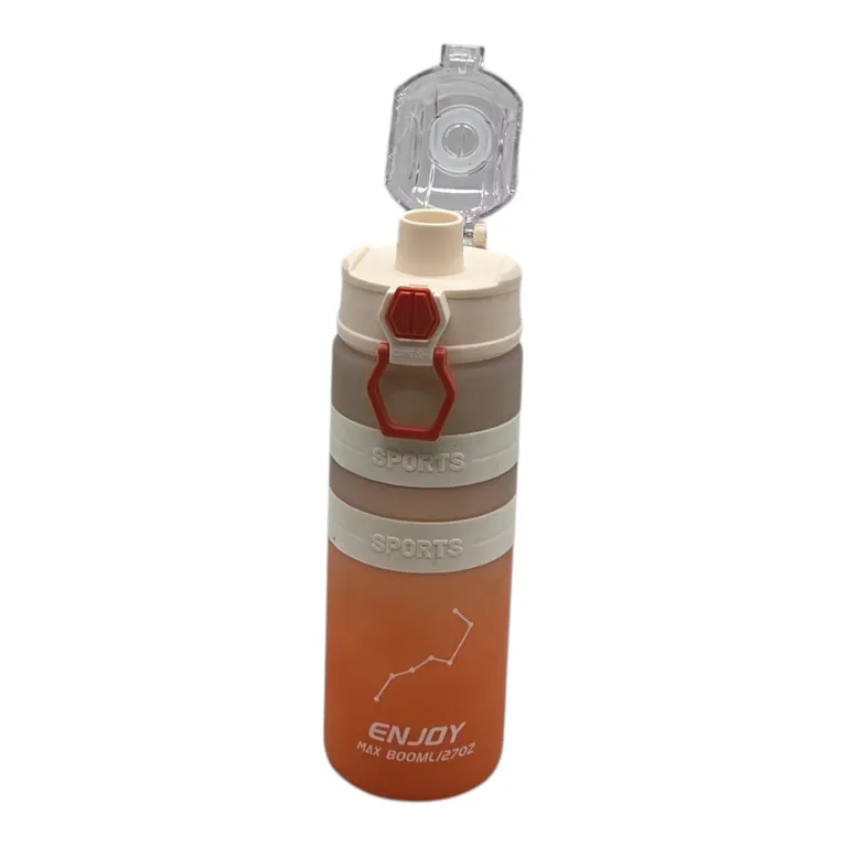 Sticlă de Apă din Plastic, Capacitate 800 ml, Reutilizabilă