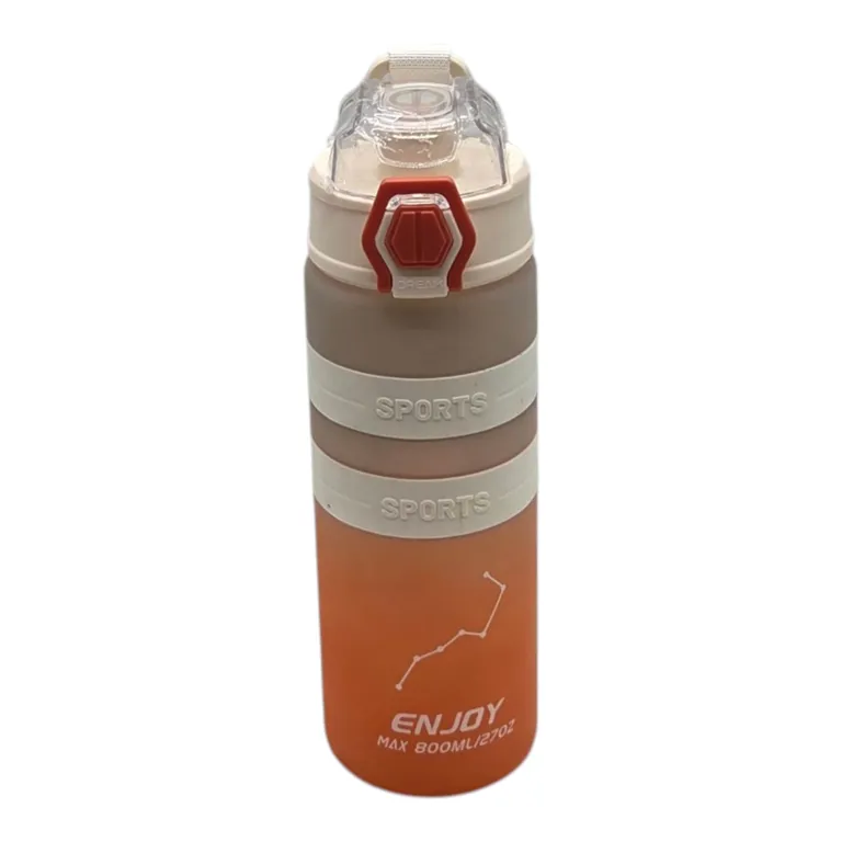 Sticlă de Apă din Plastic, Capacitate 800 ml, Reutilizabilă