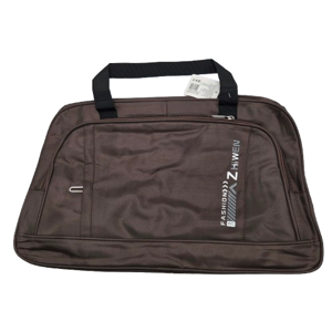 Geantă de Călătorie Mică, 54 x 32 x 19 cm, cu Baretă pentru Troller, Curea de Umăr, Mânere cu Protecție și Buzunar Frontal cu Fermoar, Maro Închis