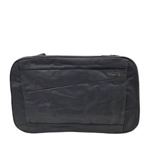 Geantă de Călătorie, 50 x 32 x 21 cm, cu Baretă pentru Troller, Curea de Umăr, Mânere cu Protecție și Piciorușe Metalice, Negru