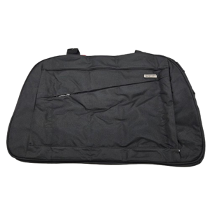 Geantă Mare de Călătorie, 60 x 36 x 22 cm, cu Mânere de Transport cu Protecție, Piciorușe Metalice și Buzunar Frontal cu Fermoar, Negru