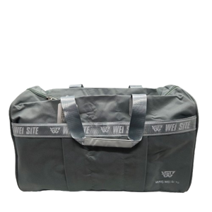 Geantă Mare de Călătorie Cilindrică, 52 x 32 x 24 cm, cu Baretă pentru Troller, Curea de Umăr și Mânere de Transport, Model Sport, Gri