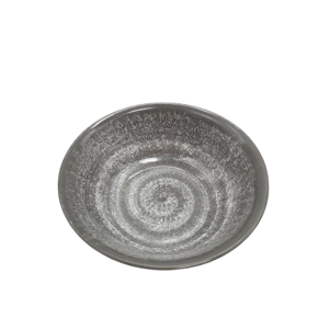 Bol din Plastic pentru Servire, 12,5 x 4 cm, 80 g, Design Modern, Aspect de Piatră, Gri