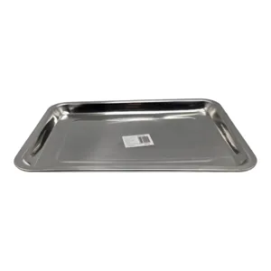 Tavă Dreptunghiulară din Inox, 35 x 26 x 2 cm, Grosime 0,8 mm, pentru Copt și Servire