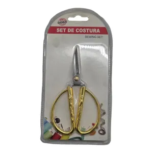 Foarfecă pentru Cusut și Croitorie, Mâner Metalic Auriu
