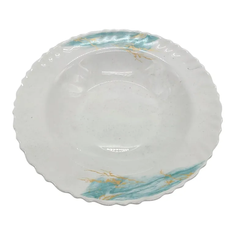 Farfurie Adâncă Blue Marble Home Class, 8" , Model Marmorat