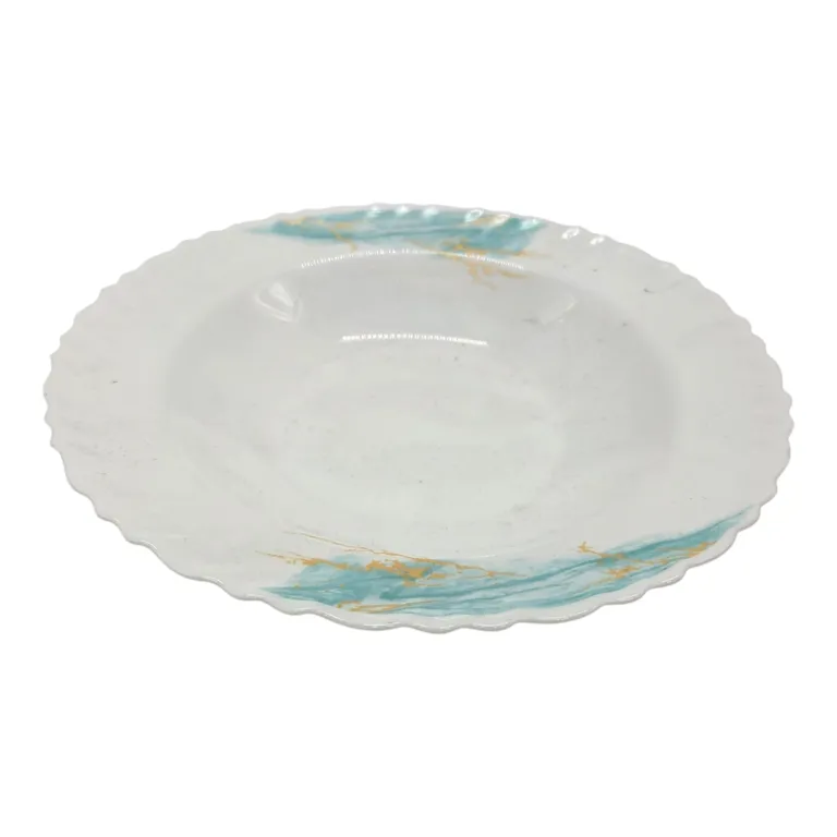 Farfurie Adâncă Blue Marble Home Class, 8" , Model Marmorat