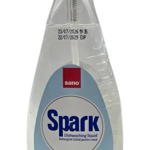 Detergent de Vase Sano Spark Zero, Fără Coloranți și Parfum, cu Pompiță, 700 ml