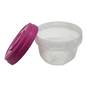 Cutie pentru Alimente Twister 570 ml, din Plastic, cu Capac, Recipient pentru Depozitarea și Păstrarea Alimentelor, Mov