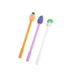 Set 3 Pixuri cu Gel, Modele Fructe și Legume, Instrumente de Scris pentru Școală și Birou