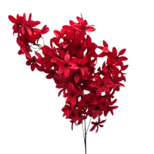Hortensie Artificială Decorativă cu Flori și Frunze, Tulpină Lungă, 100 cm
