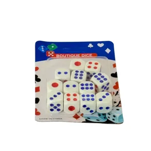 Set Zaruri de Joc Boutique Dice – 12 Bucăți, Puncte Colorate, Plastic Durabil, Ideal pentru Jocuri de Masă, Educație sau Colecție
