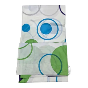 Perdea de Duș din PEVA 180 x 180 cm, Impermeabilă, Model cu Cercuri Multicolore, pentru Baie