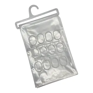 PERDEA DE DUȘ TRANSPARENTĂ 180×180 CM CU INELE DE PRINDERE INCLUSE