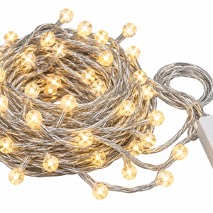 Ghirlandă Luminoasă LED de Crăciun cu Efect de Apă Curgătoare, Lumină Caldă, 170 LED-uri, Lungime 10 m