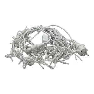 Ghirlandă Luminoasă de Crăciun Tip Țurțuri, 100 LED-uri, Lumină Alb Rece, Lungime 6 m