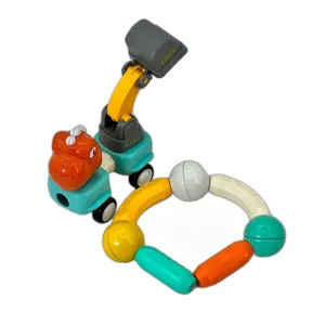 Excavator Modular Tip Dinozaur – Segmente Flexibile, Joc de Construcție Interactiv pentru Copii