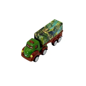 Camion Jucarie Colorat cu Tematica Dinozauri, Ideal pentru Aventuri Interactive, Joaca Creativa si Dezvoltarea Imaginatiei Copiilor