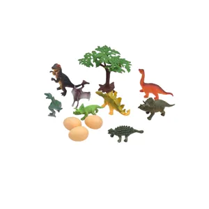JUCĂRIE LUMEA DINOZAURILOR CU FIGURINE, COPAC ȘI OUĂ – SET EDUCATIV PENTRU COPII