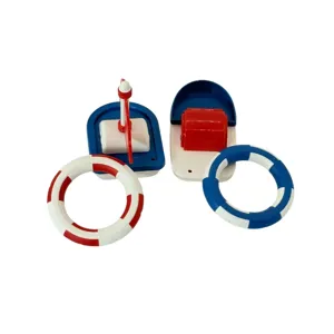 Set bărcuțe și colace de salvare pentru joacă în apă – design ergonomic, plutire stabilă, prindere ușoară, colțuri rotunjite, ideal pentru baie și piscină