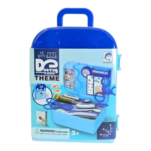 Set Accesorii Doctor de Jucărie în Cutie Portabilă, Trusă Medicală cu Instrumente pentru Joc de Rol